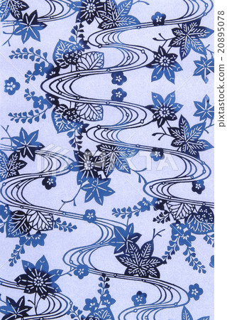 Cotton fabric Yukata Fabric dyed fabric Water fountain and maple 20895078