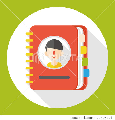 contact book flat icon 20895791