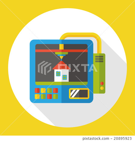 3D printer flat icon - Stock Illustration [20895923] - PIXTA