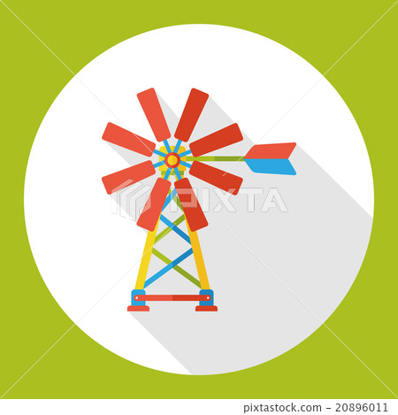farm windmill flat icon 20896011