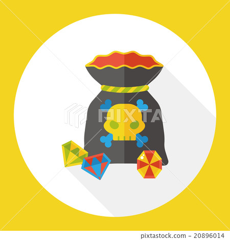 Treasure money flat icon 20896014