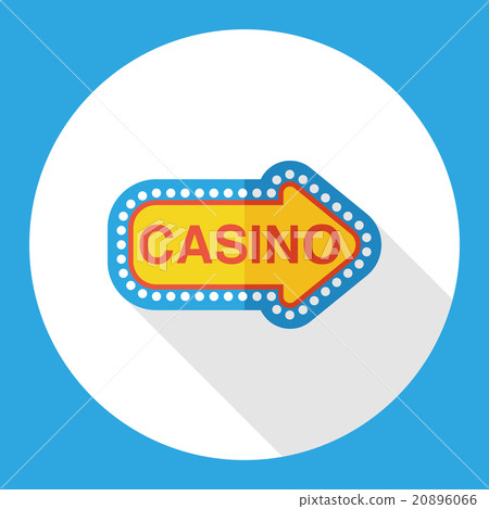 casino sign flat icon 20896066