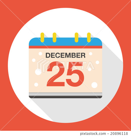 Christmas calendar flat icon 20896118