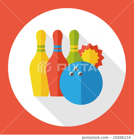 bowling game flat icon - Stock Illustration [20896234] - PIXTA