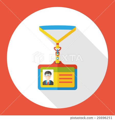 office ID flat icon 20896251