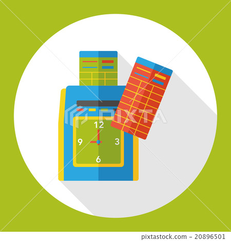 office Time clocks flat icon office Time clocks flat icon 20896501