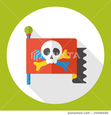 pirate flag flat icon - Stock Illustration [20896886] - PIXTA