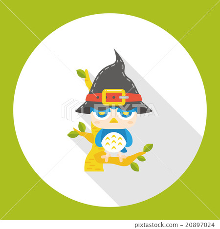 halloween owl flat icon 20897024