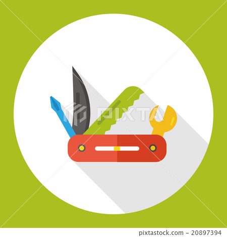 Utility knife flat icon - Stock Illustration [20897394] - PIXTA
