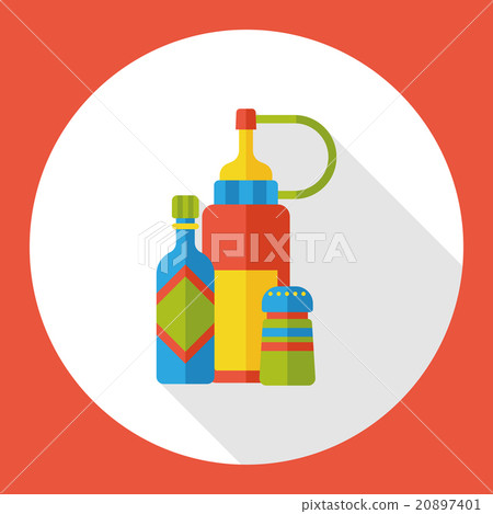 sauce bottle flat icon - Stock Illustration [20897401] - PIXTA