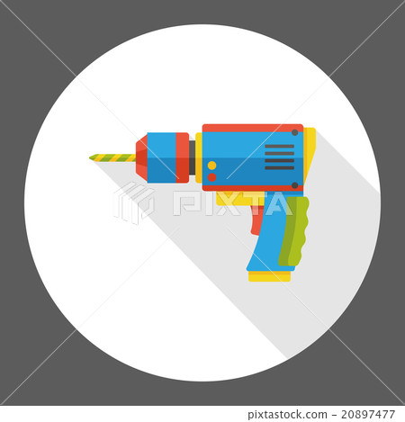 tool drill industry flat icon 20897477