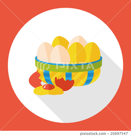 food eggs flat icon 20897547