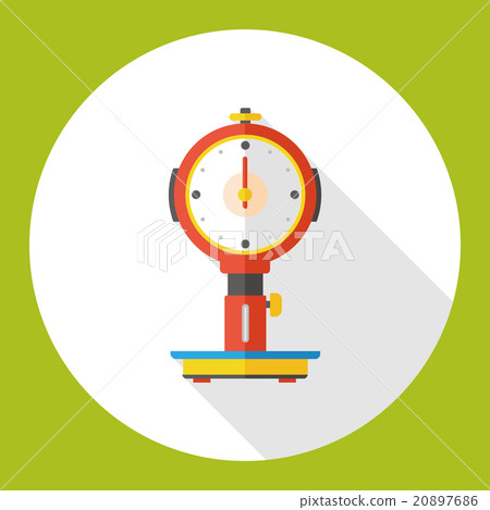 Weighing machine flat icon - Stock Illustration [20897686] - PIXTA