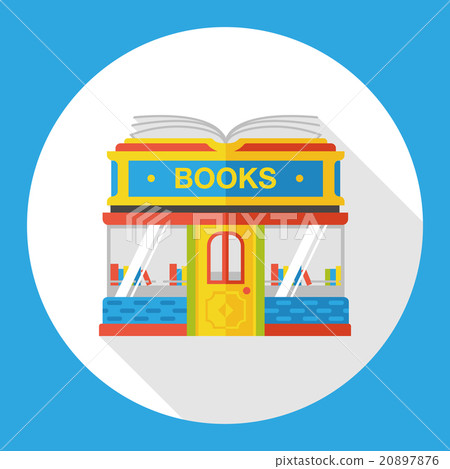 Book Store Flat Icon Stock Illustration 7876