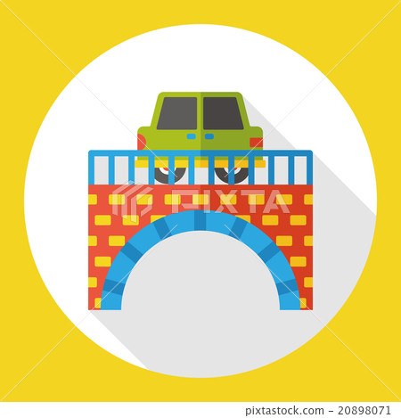 car bridge flat icon car bridge flat icon 20898071