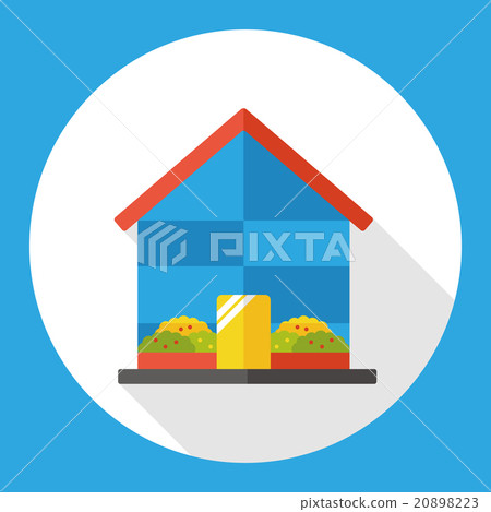 Gardening greenhouse flat icon - Stock Illustration [20898223] - PIXTA