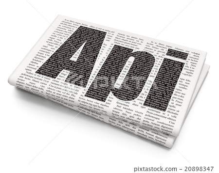 Software concept: Api on Newspaper background - Stock Illustration ...