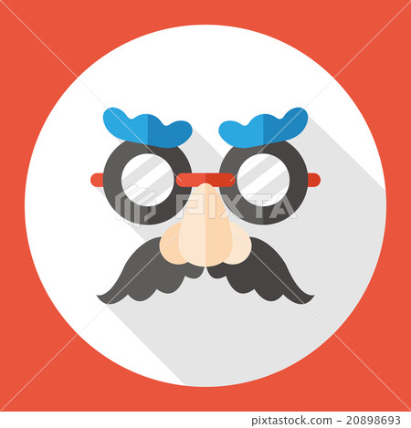 party funny mask flat icon 20898693