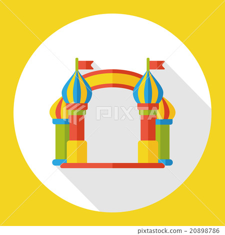 amusement park gate flat icon 20898786