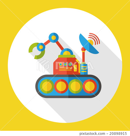 Space machine robot flat icon - Stock Illustration [20898915] - PIXTA