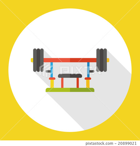 weight lifting flat icon - Stock Illustration [20899021] - PIXTA