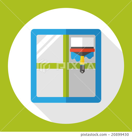 window cleaning flat icon - Stock Illustration [20899430] - PIXTA