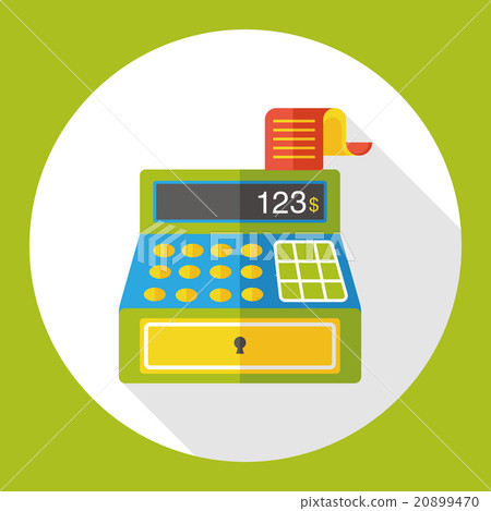 shopping cash register flat icon shopping cash register flat icon 20899470
