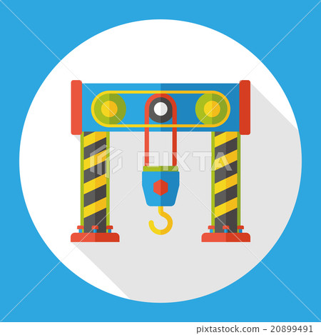 Crane machine flat icon - Stock Illustration [20899491] - PIXTA