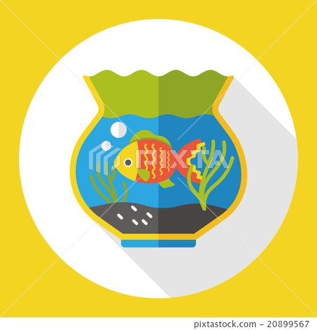 fish bowl flat icon 20899567