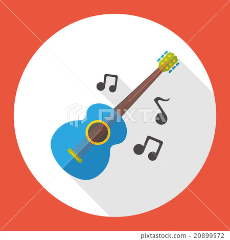 music guitar flat icon 20899572