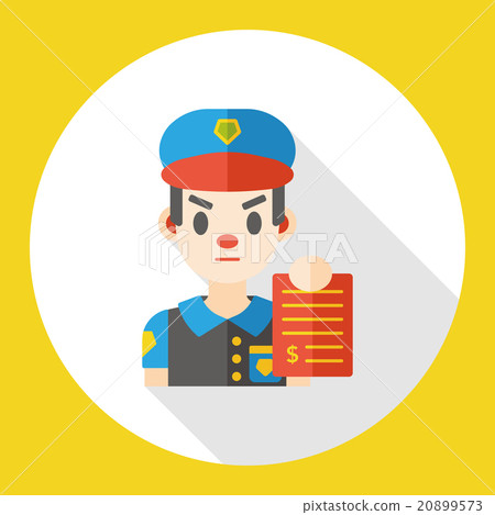 Traffic police flat icon 20899573