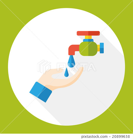 water Faucet flat icon 20899638