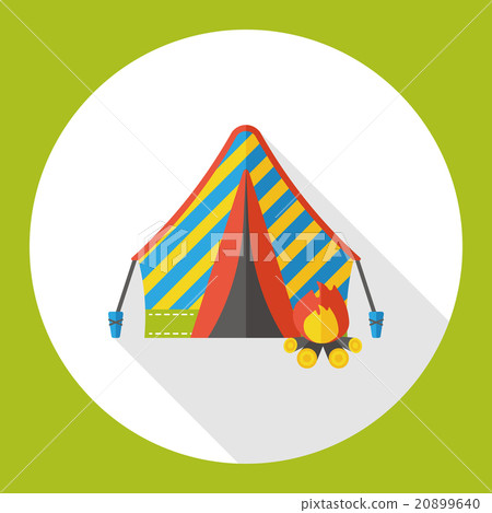 camp tent flat icon 20899640