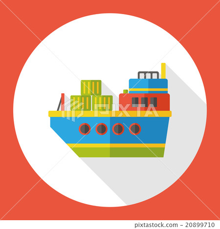 logistic ship flat icon logistic ship flat icon 20899710