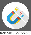 Magnet electric flat icon 20899724