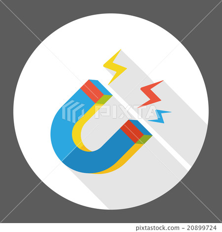 Magnet electric flat icon 20899724