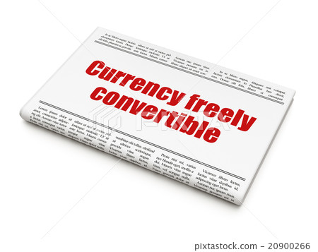 Money concept: newspaper headline Currency freely Money concept: newspaper headline Currency freely 20900266