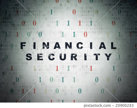 Security concept: Financial Security on Digital - Stock Illustration ...