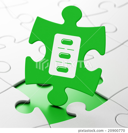 Medicine concept: Pills Blister on puzzle 20900770