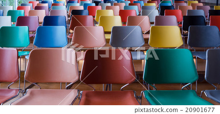 Rows of colorful chairs Rows of colorful chairs 20901677
