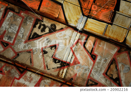 Dramatic grunge rusty metal old gate,background 20902216