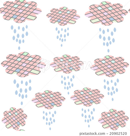 Cute colorful clouds seamless pattern - Stock Illustration [20902520 ...