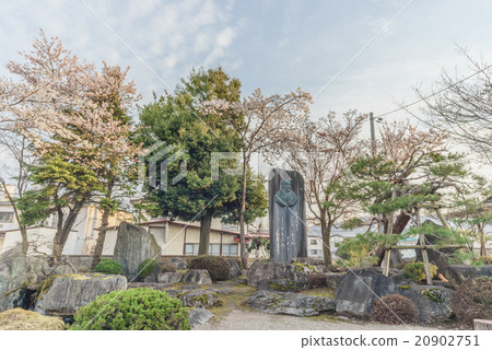 天草的廢墟的風景在米澤春天城堡廢墟的 20902751