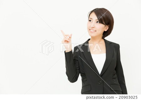 Business woman white back image Business woman white back image 20903025
