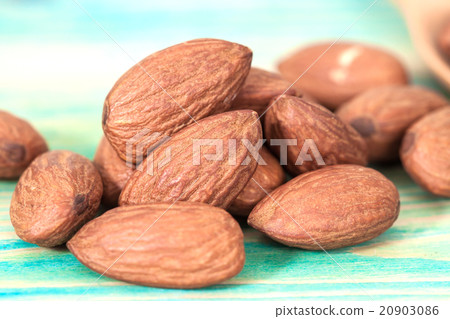 Almonds on wood Almonds on wood 20903086