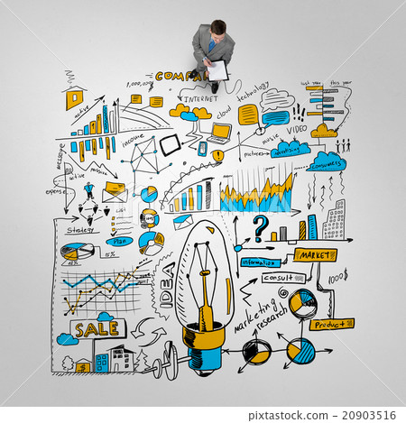 Businessman and his business strategy 20903516