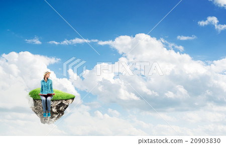 Pretty girl with red book 20903830