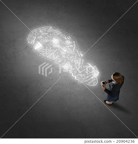 Businesswoman with coffee cup Businesswoman with coffee cup 20904236