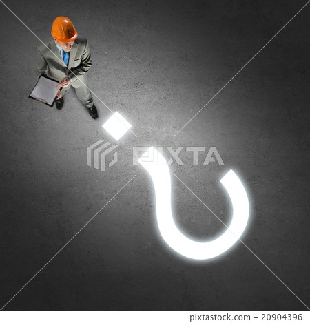 Engineer man from top view 20904396