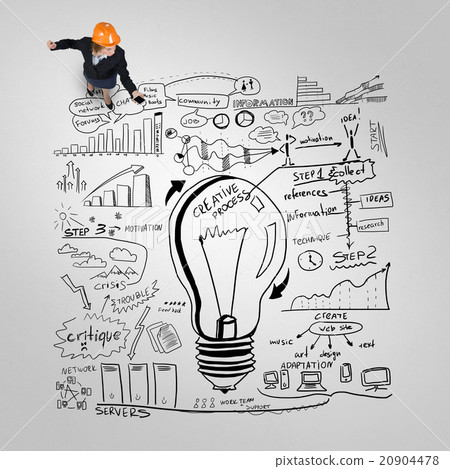 Woman builder with mobile phone Woman builder with mobile phone 20904478